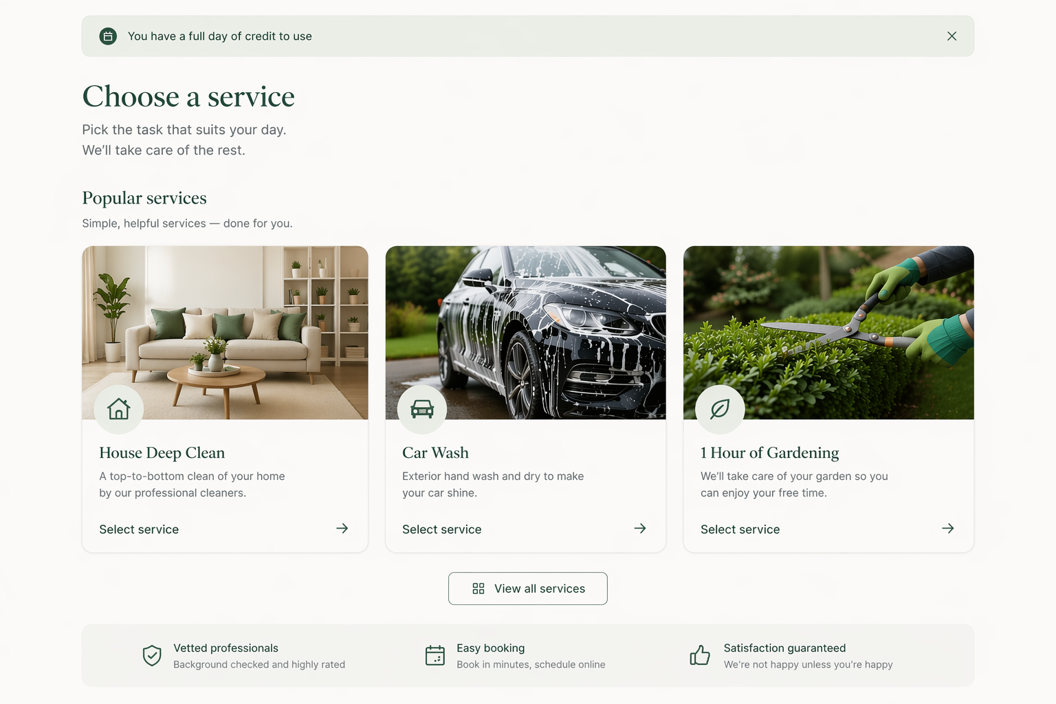 Screenshot of the TimeKind redemption dashboard with remaining balance and redemption history.